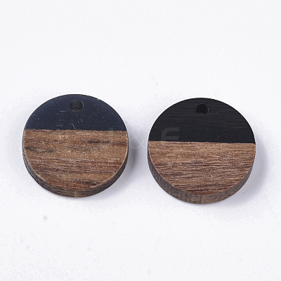 Resin & Walnut Wood Pendants RESI-S358-02C-08-1-1
