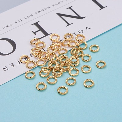 Brass Open Jump Rings KK-F824-110A-G-1