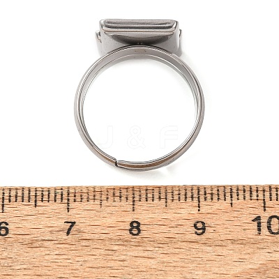 Adjustable 304 Stainless Steel Finger Rings Components SA-CBA8B85-09E-P-1