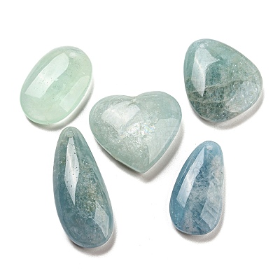 Natural Aquamarine Pendants G-P512-02-1
