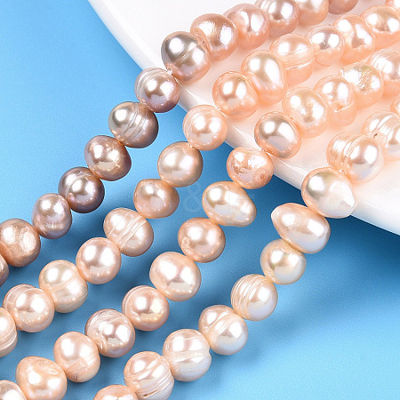 Natural Cultured Freshwater Pearl Beads Strands PEAR-N013-06M-1