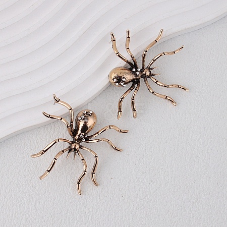 Alloy Rhinestone Stud Earrings EJEW-H155-01AG-1