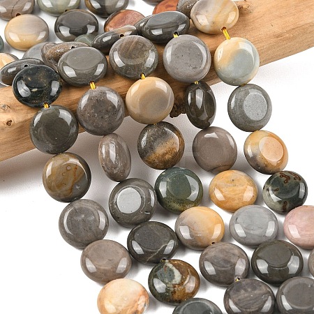 Natural Picasso Jasper Beads Strands G-L648-B03-15mm-1