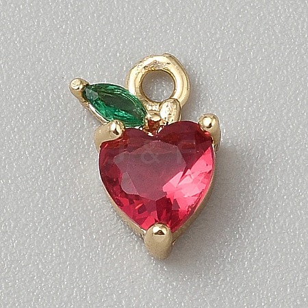 Brass Pave Cubic Zirconia Pendants KK-WH0108-33J-1