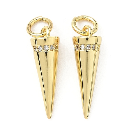Brass Micro Pave Cubic Zirconia Pendants KK-Z120-52G-1