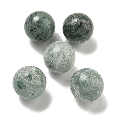 Natural Jade Round Ball Figurines Statues for Home Office Desktop Decoration G-P532-02A-18-1