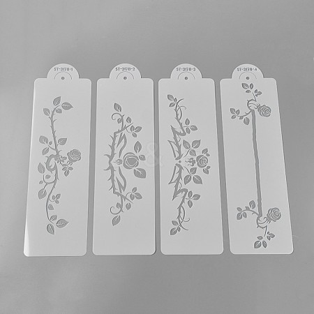 Plastic Flower Spray Stencils DIY-WH0072-22-1