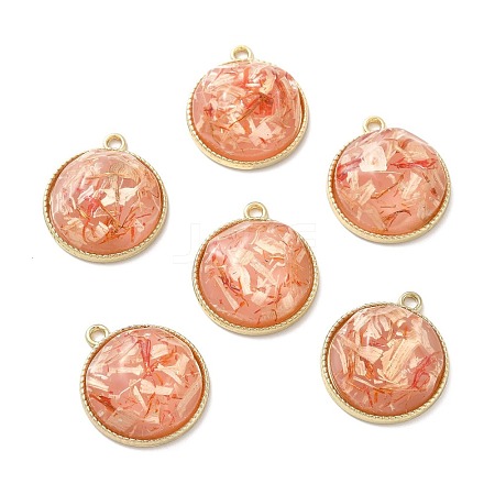 Resin Shell Pendants RESI-D054-02LG-06-1