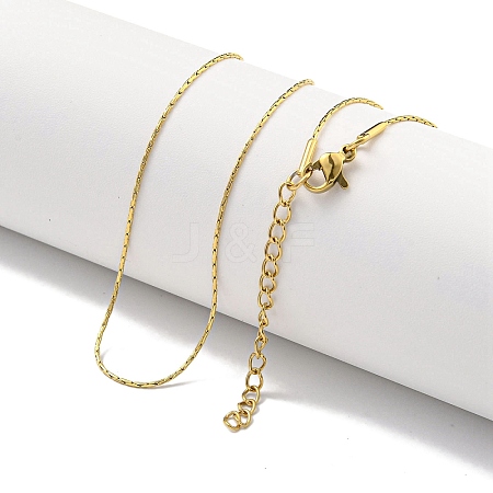 Ion Plating(IP) 304 Stainless Steel Boston Link Chain Necklaces LS-NJEW-R266-06G-1