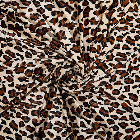Polyester Leopard Print Pattern Fabric AJEW-WH0481-715B-1