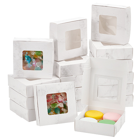 Marble Print Paper Candy Storage Box CON-WH0084-92A-1