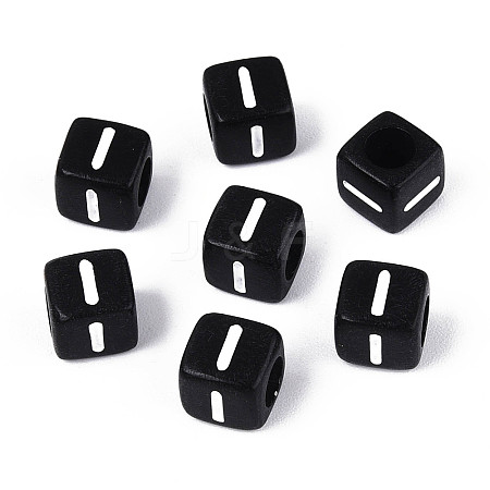 Initial Acrylic Horizontal Hole Beads OACR-ZX006-35I-1