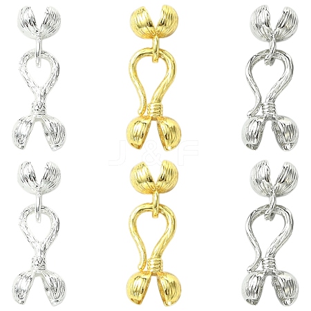 6Pcs 3 Colors Zinc Alloy S-Hook Clasps FIND-CJ0005-10-1