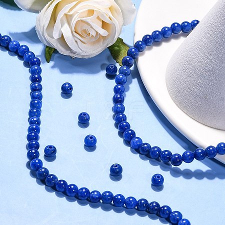 Natural Mashan Jade Round Beads Strands X-G-D263-6mm-XS08-1