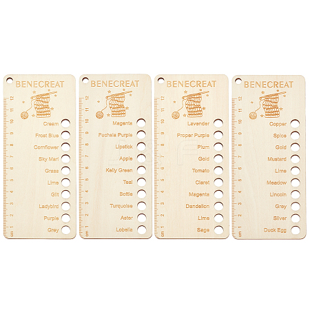 4Pcs Wood Thread Winding Boards AJEW-WH0534-51C-1