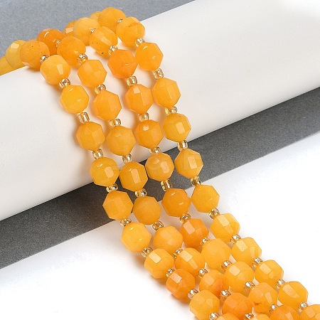 Natural Topaz Jade Beads Strands G-O201B-114F-1