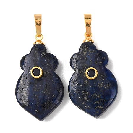 Dyed Natural Lapis Lazuli Pendants G-P628-05G-03-1