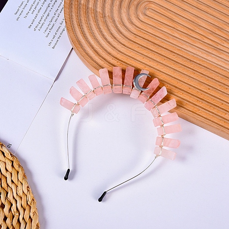 Natural Rose Quartz Hair Bands PW-WG31FAA-03-1