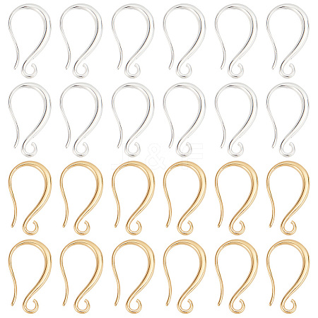   32Pcs 2 Colors Rack Plating Eco-friendly Brass Earring Hooks KK-PH0009-33-1
