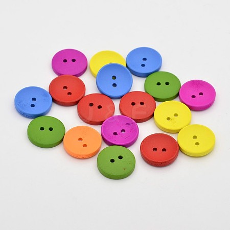 2-Hole Wood Buttons BUTT-D037-1