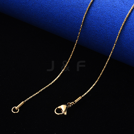 PVD Vacuum Plating 304 Stainless Steel Coreana Chain Necklace NJEW-S420-005D-G-1