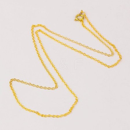 Brass Chain Necklaces.CHS034Y-G/CHS034Y-B NJEW-ph00380-02-1