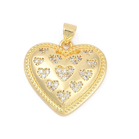 Brass Micro Pave Cubic Zirconia Pendants KK-D317-091G-1