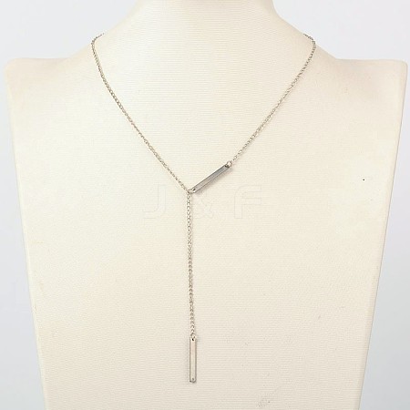 Trendy Iron Lariat Necklaces NJEW-JN00985-1