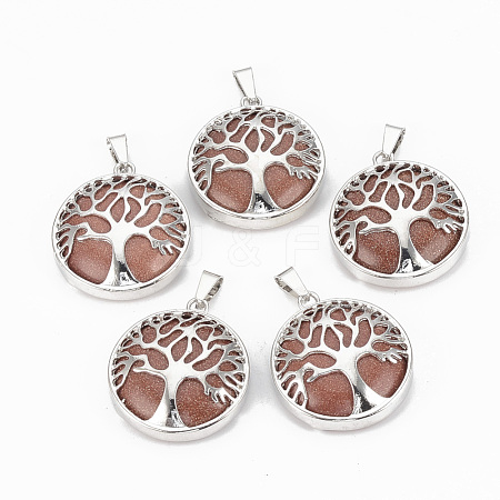 Synthetic Goldstone Pendants G-S292-10F-P-1