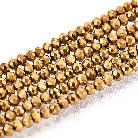 Electroplate Glass Beads Strands EGLA-F149-FP-01-1