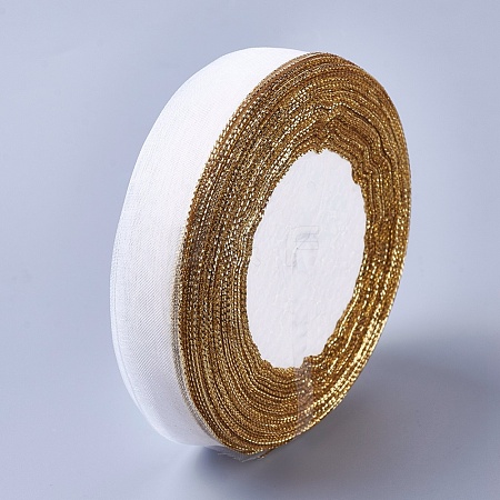 Organza Polyester Ribbon ORIB-WH0004-01A-1