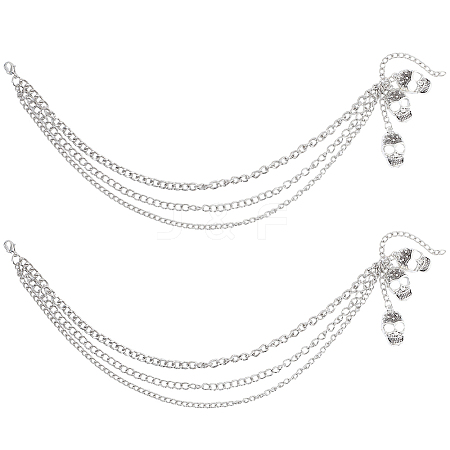 Multilayer Alloy Shoe Decoration Chain AJEW-WH20006-171-1