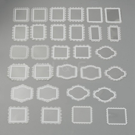 PET Waterproof Hollow Lace Decorative Stickers DIY-WH0386-88-1
