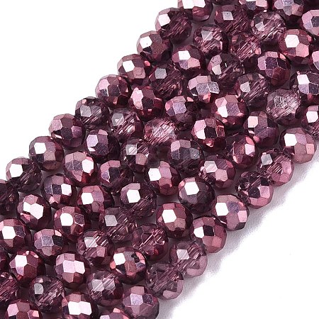 Transparent Electroplate Glass Beads Strands LS-EGLA-Q131-01A-06-1
