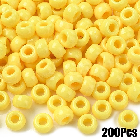 200Pcs Opaque Plastic Beads KY-YW0001-79H-1