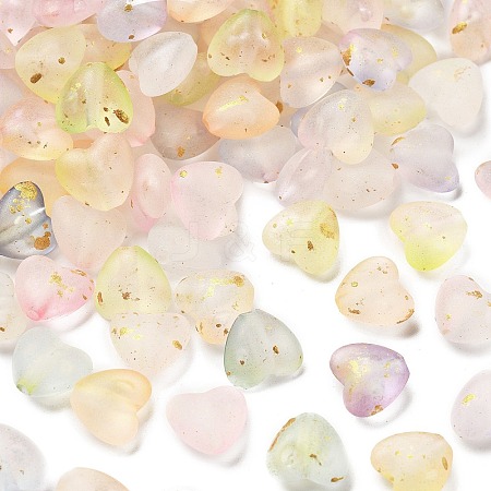 Frosted Transparent Acrylic Beads OACR-F013-01-1