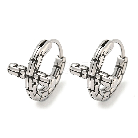 316 Surgical Stainless Steel Hoop Earrings EJEW-D096-14C-AS-1