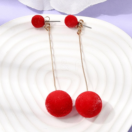 Iron Dangle Stud Earrings EJEW-D355-03G-02-1