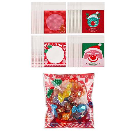 400 Pcs 4 Styles Self-Adhesive Christmas Candy Bags JX060A-1