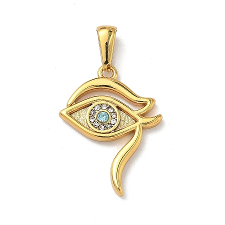 304 Stainless Steel Rhinestone Pendants STAS-L309-06G-1