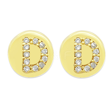 Brass Micro Pave Clear Cubic Zirconia Beads KK-T030-LA843-DX3-1