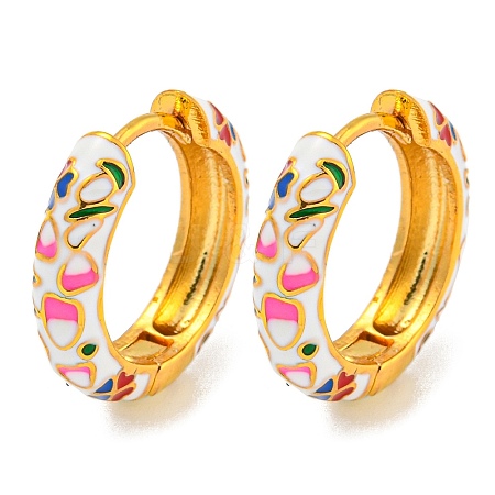 Rack Plating Brass Hoop Earrings EJEW-C102-46G-07-1