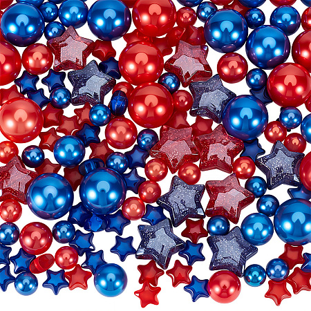 86Pcs 3 Styles Plastic Imitation Pearl Beads OACR-SP0001-75-1