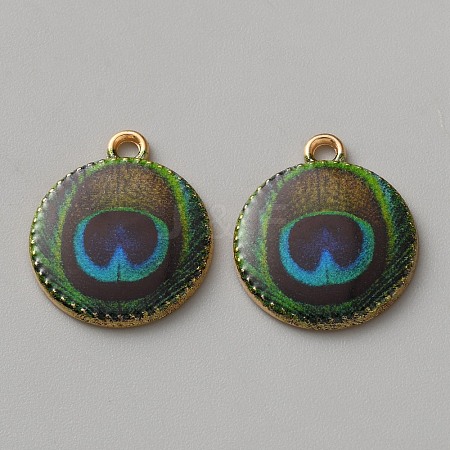 Printed Alloy Enamel Pendants FIND-WH0148-418D-1