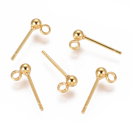 304 Stainless Steel Stud Earring Findings STAS-F227-18C-G02-1