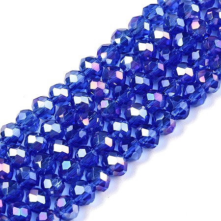 Electroplate Glass Beads Strands EGLA-A044-T4mm-B31-1