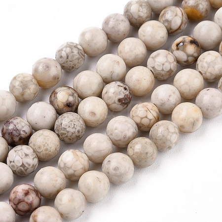 Natural Maifanite/Maifan Stone Beads Strands G-F353-6mm-1