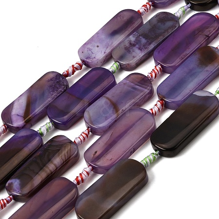 Dyed & Heated Natural Banded Agate Beads Strands GG-CBAB9C6-D03-01-1