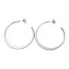 304 Stainless Steel Ring Stud Earrings EJEW-K295-01B-P-1