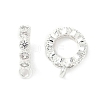 Brass Micro Pave Clear Cubic Zirconia Tube Bails KK-A254-02A-S-1